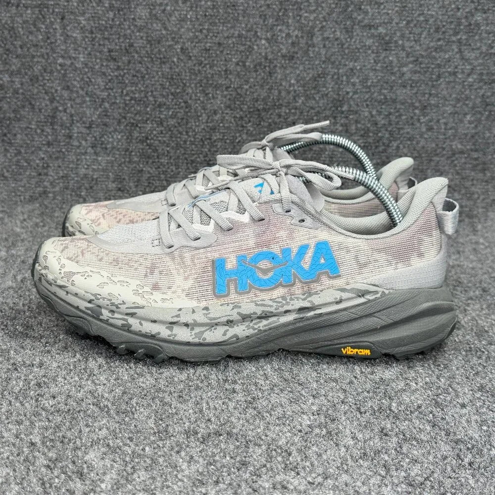 Hoka Speedgoat 6 Trail Running Shoes Men's Size 9 Gray Athletic Outdoor Sneakers